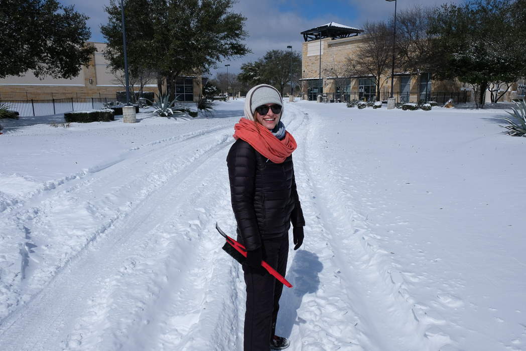 A rare item in this part of the world, we thought we could help out some neighbors with an ice scraper